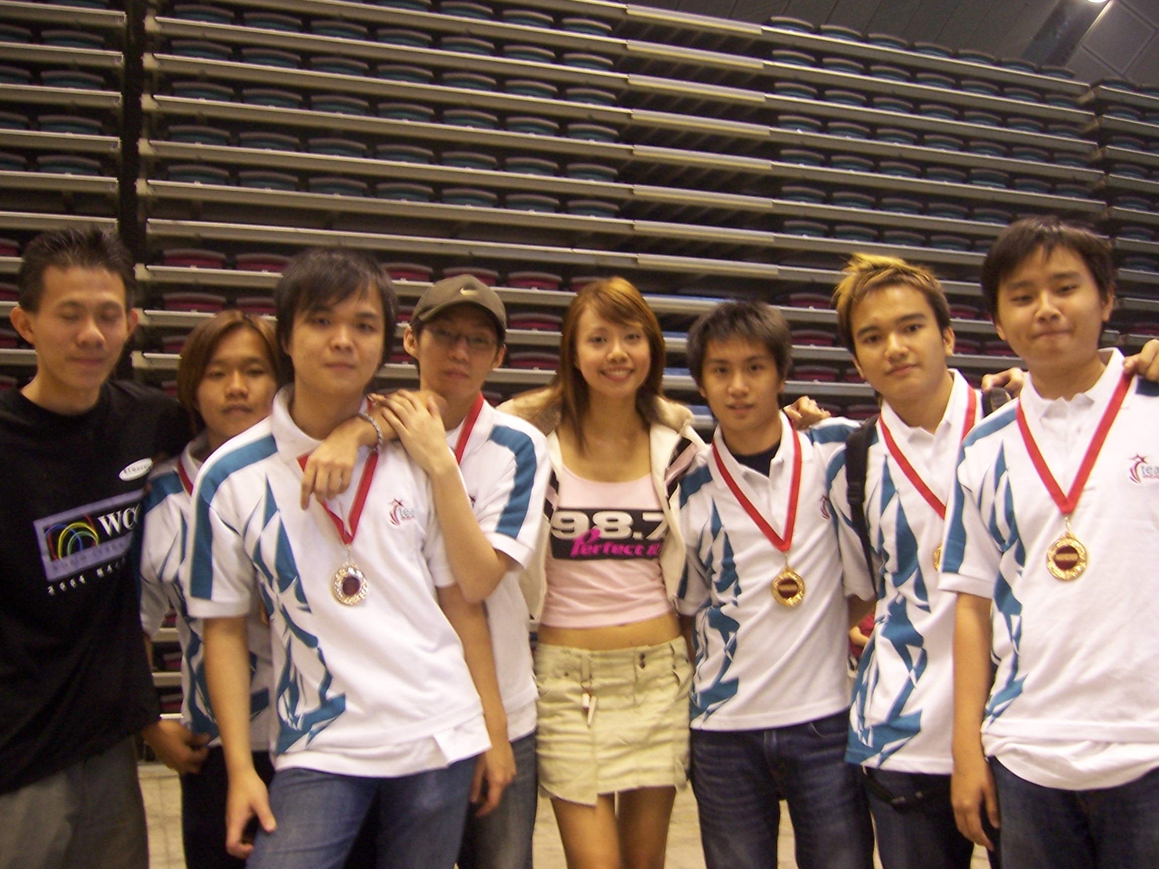 GBR members wearing medals at WCG.