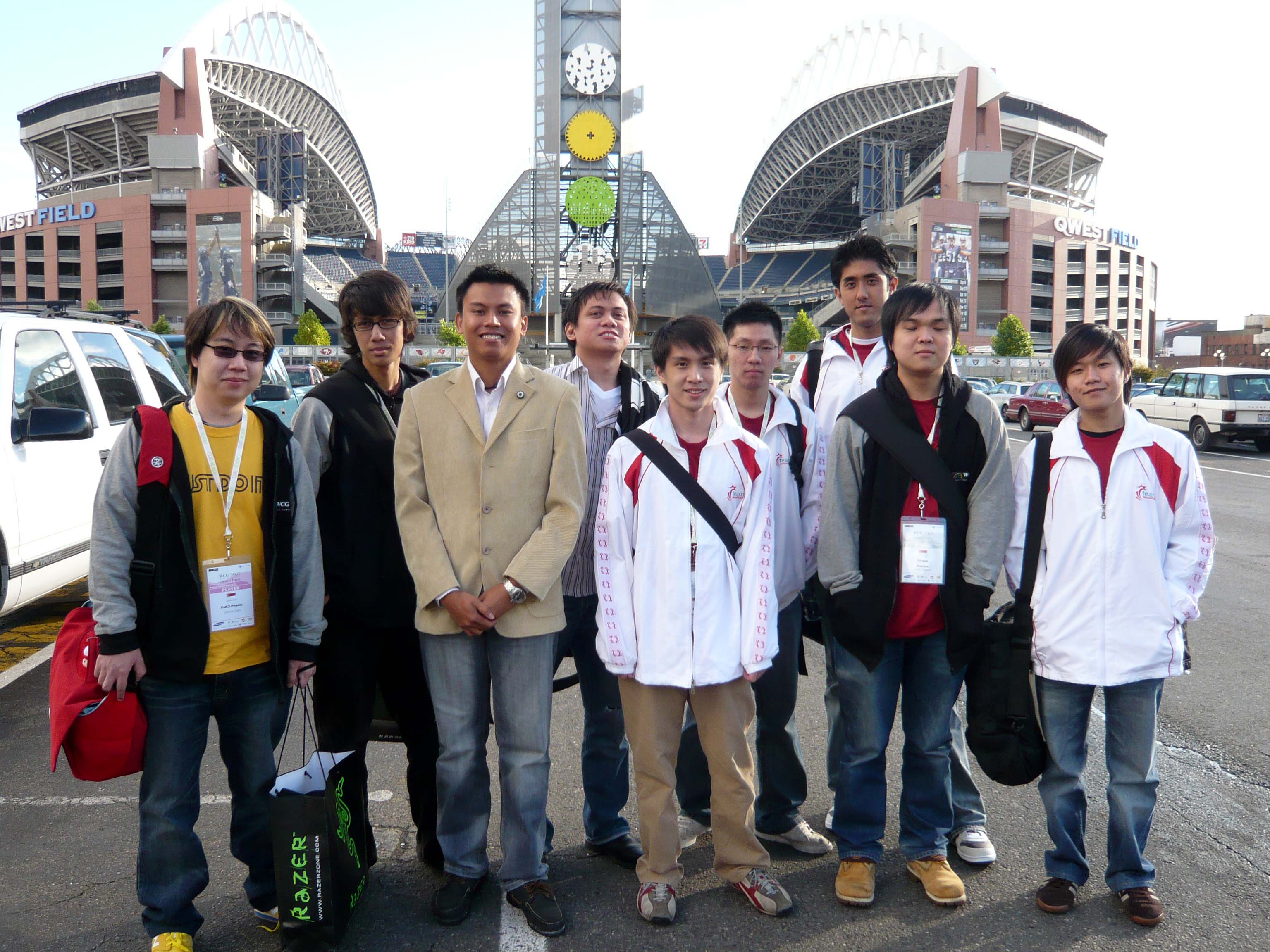 GBR members outside the stadium in Seattle.